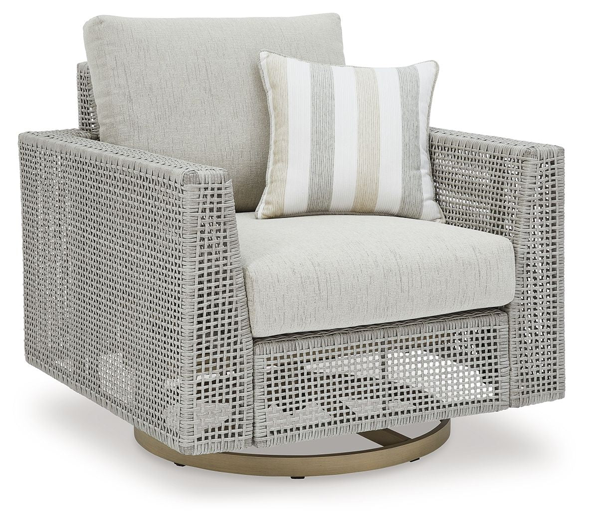 Seton Creek - Gray - Swivel Lounge With Cushion - Premium Swivel Chairs from Signature Design by Ashley® - Just $944.38! Shop now at brett interiors