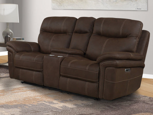 Mason - Power Console Loveseat - Dark Kahlua - Premium Reclining Loveseats from Parker Living - Just $1497.50! Shop now at brett interiors