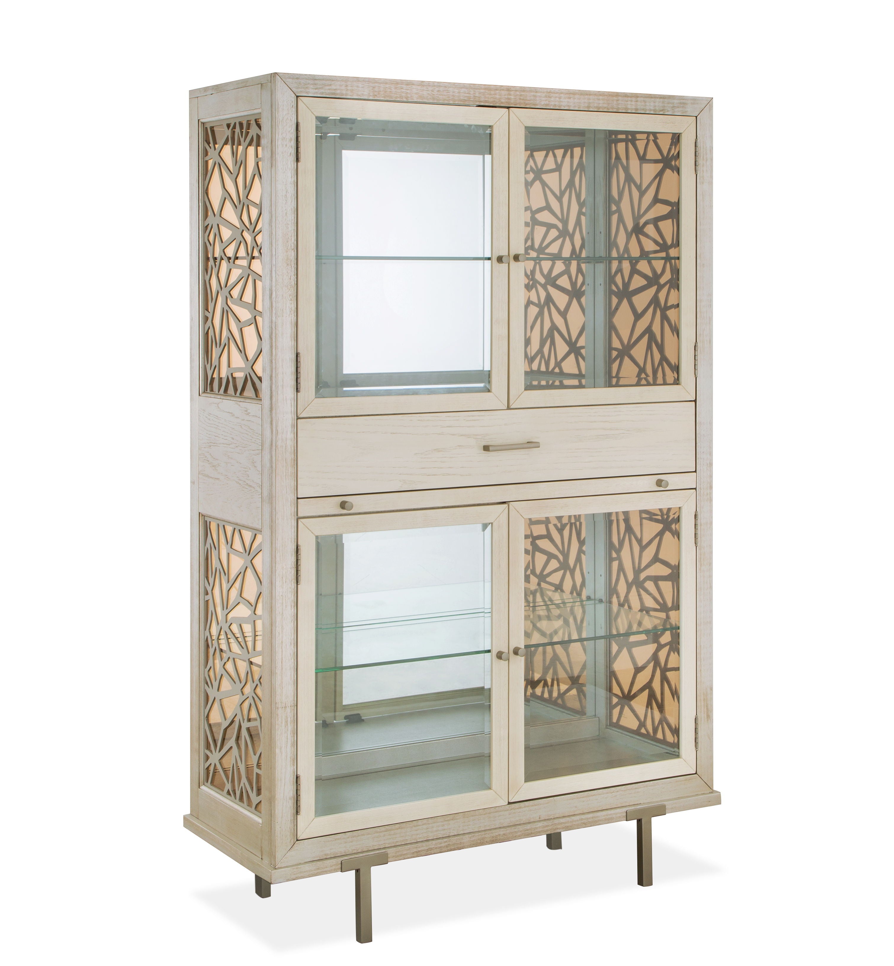 Lenox - Display Cabinet - Warm Silver - Premium Display Cabinets from Magnussen Furniture - Just $2250! Shop now at brett interiors