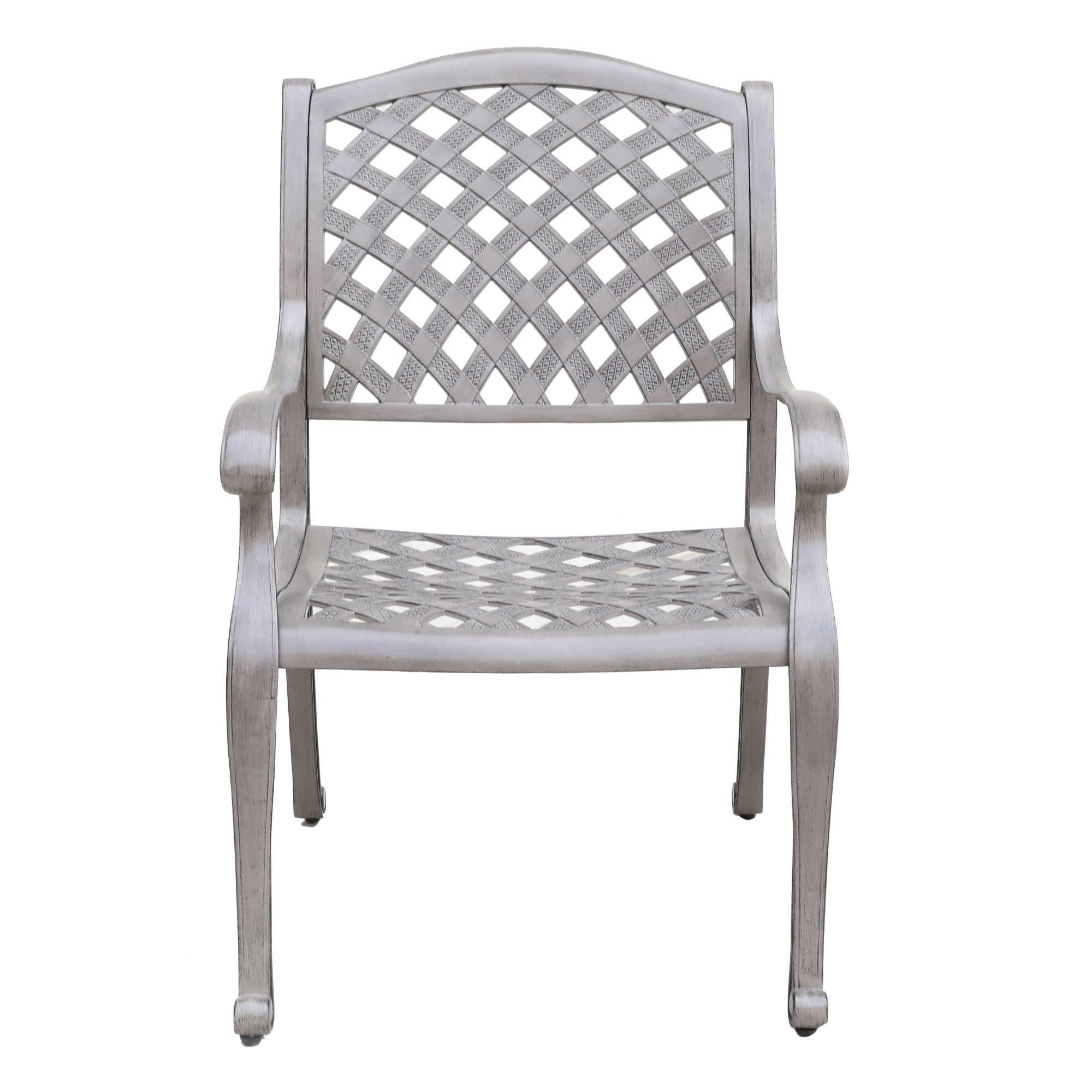 Heritage Grey Outdoor Aluminum Dining Arm Chair With Cushion - Gray - Premium Arm Chairs from Gather Craft - Just $348! Shop now at brett interiors