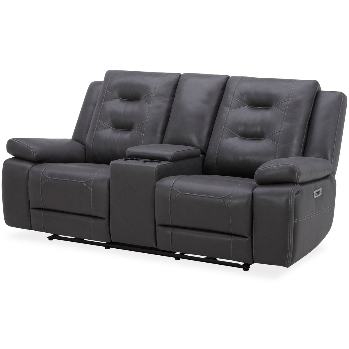 Caldwell - Power Console Loveseat - Tahoe Charcoal - Premium Reclining Loveseats from Parker Living - Just $1247.50! Shop now at brett interiors