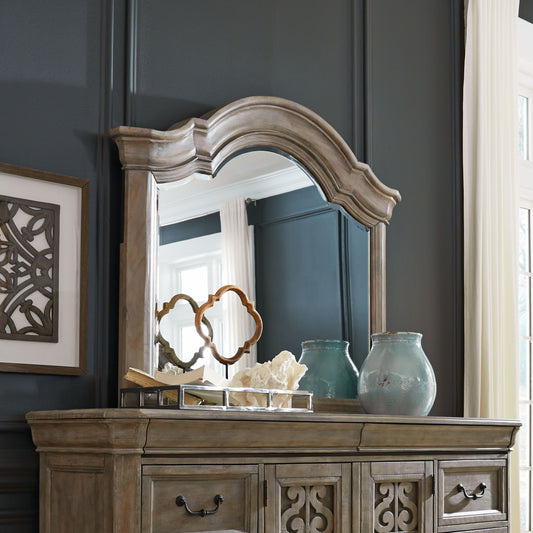 Tinley Park - Shaped Mirror - Dove Tail Grey - Premium Bedroom Mirrors from Magnussen Furniture - Just $649! Shop now at brett interiors