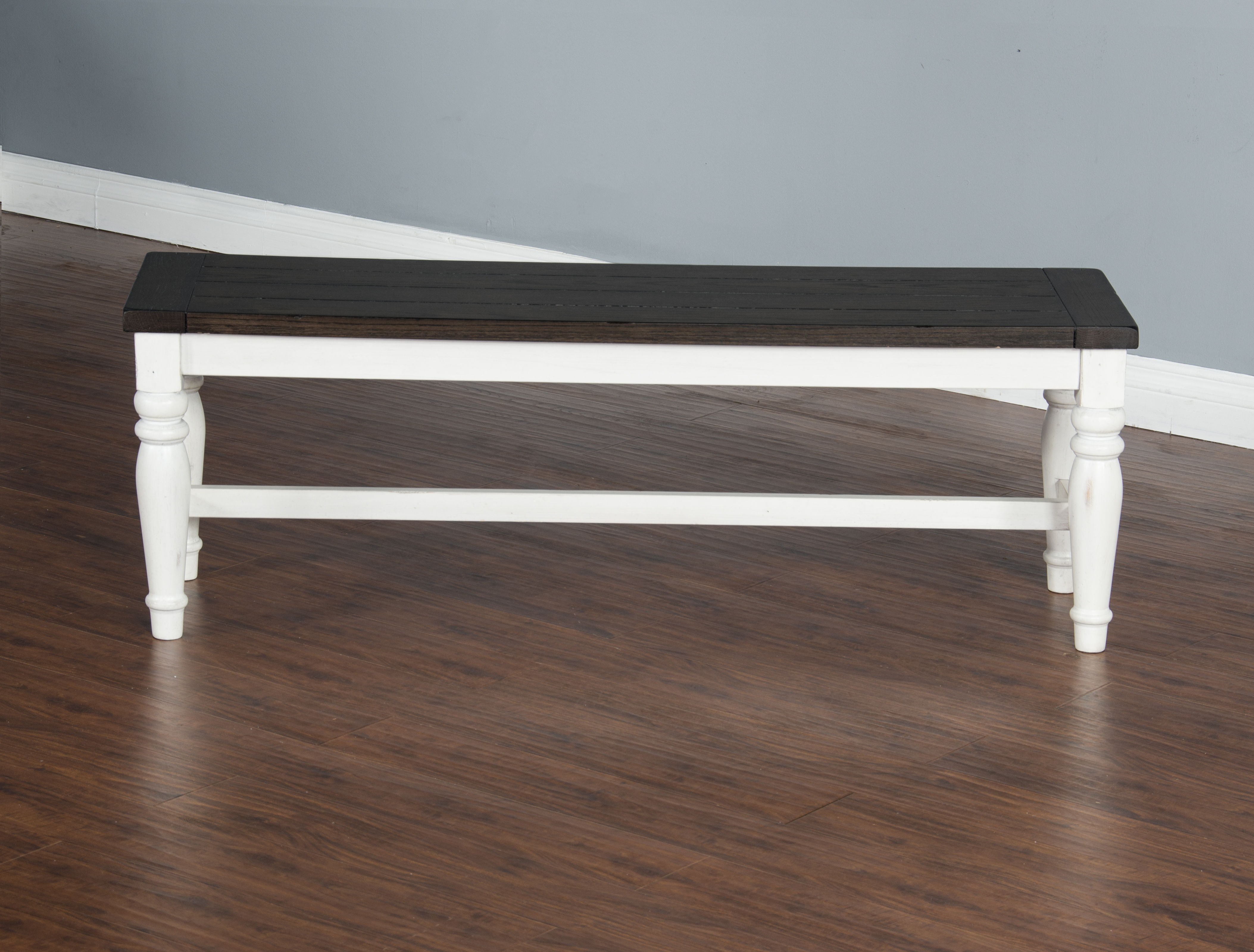 Carriage House - Bench - White / Dark Brown - Premium Dining Benches from Sunny Designs - Just $247! Shop now at brett interiors