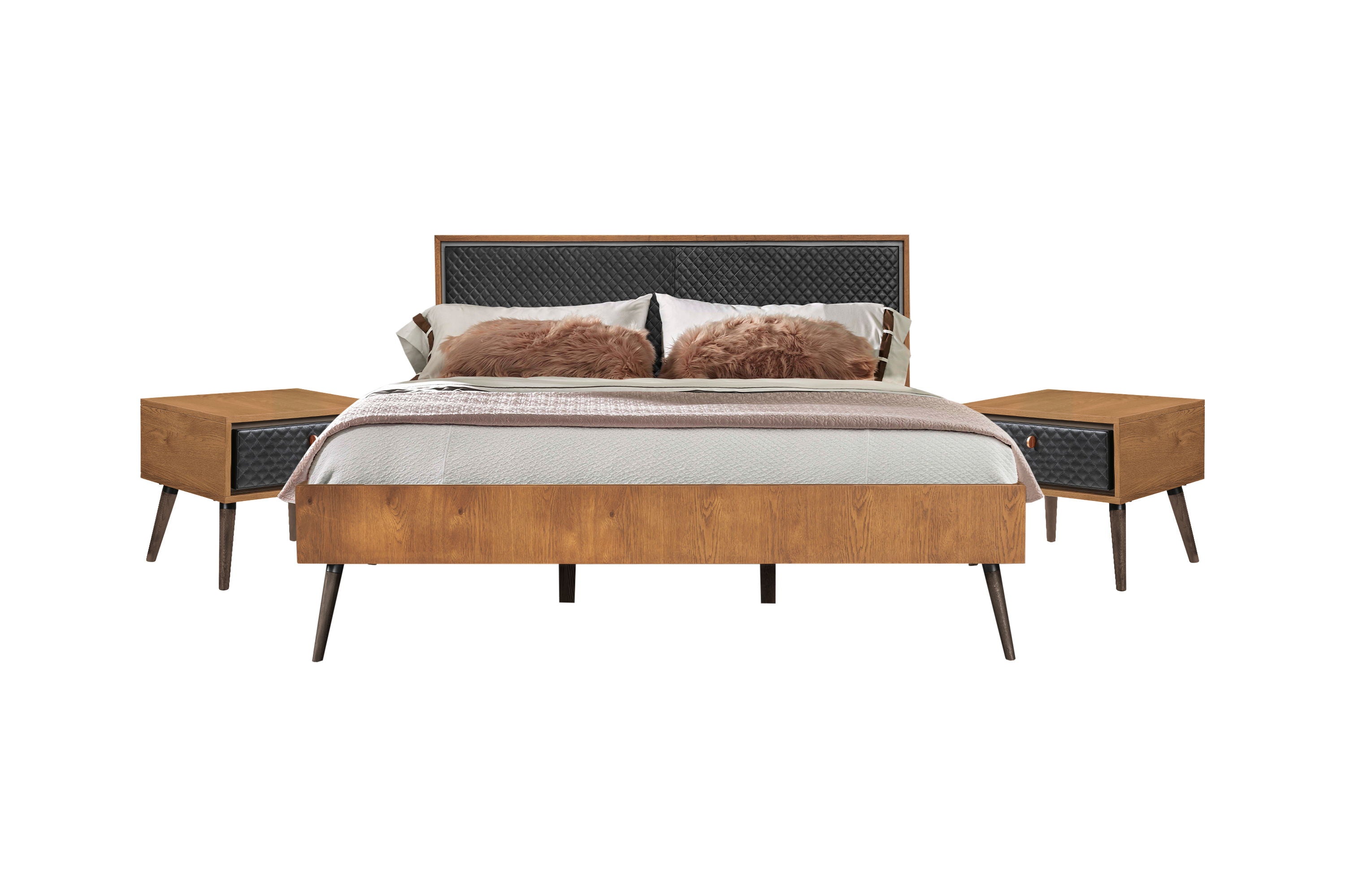 Coco - Upholstered Platform Bedroom Set - Premium 3 Piece Bedroom Sets from Armen Living - Just $2085! Shop now at brett interiors