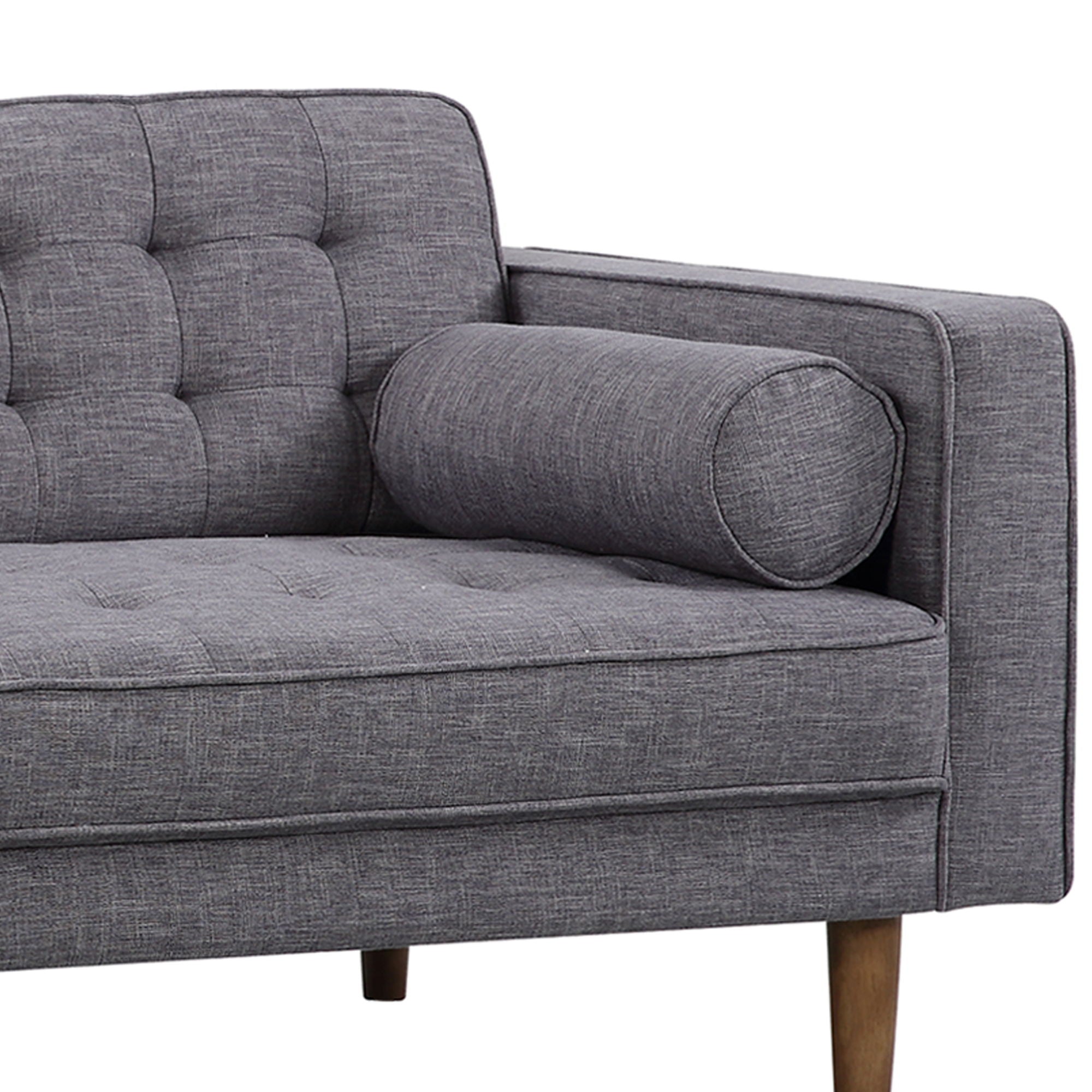 Element - Mid-Century Modern Loveseat - Dark Gray / Walnut - Premium Stationary Loveseats from Armen Living - Just $1165! Shop now at brett interiors