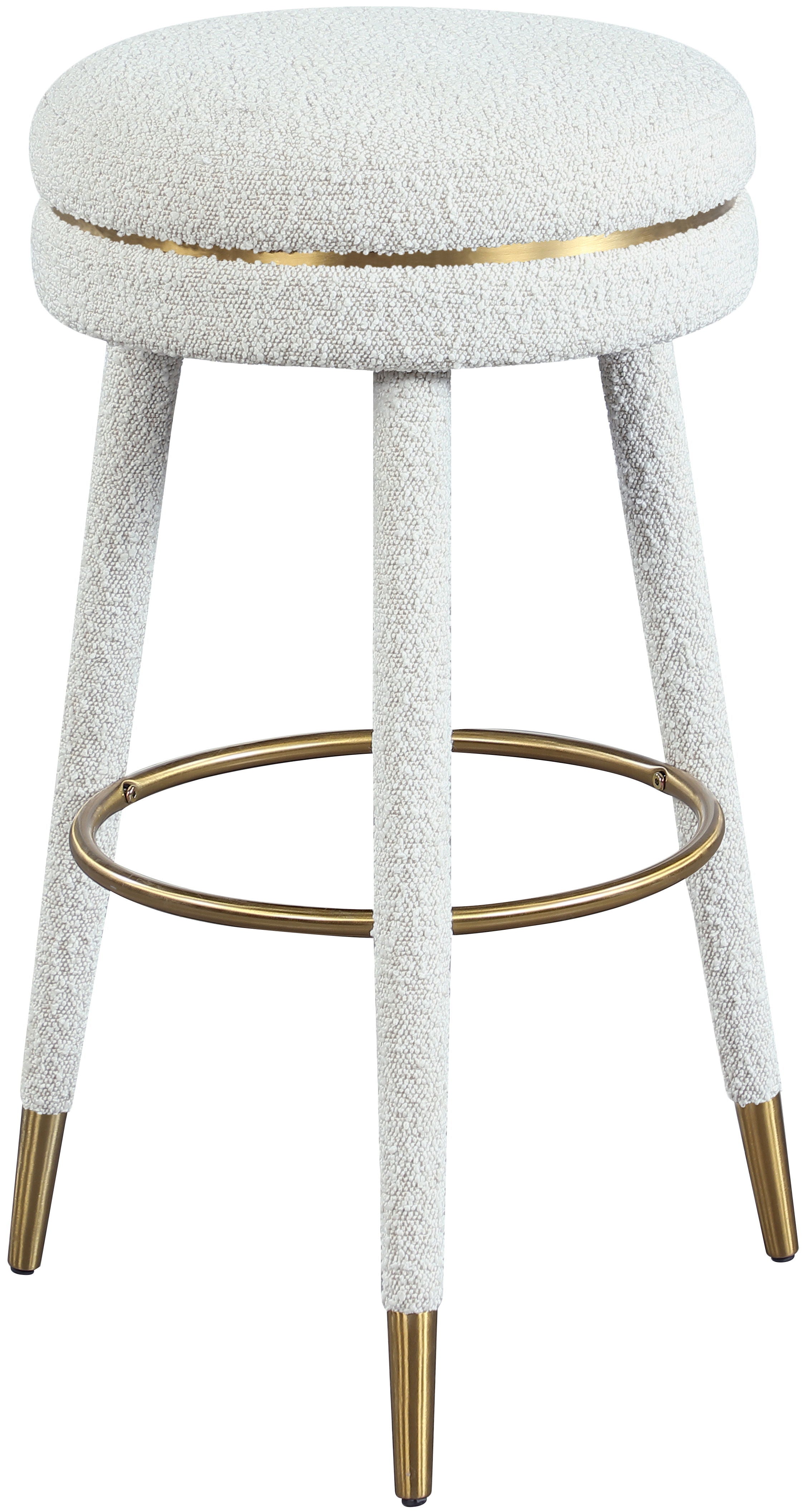 Coral - Bar Stool - Cream - Premium Bar Height (28"-30") from Meridian Furniture - Just $375! Shop now at brett interiors