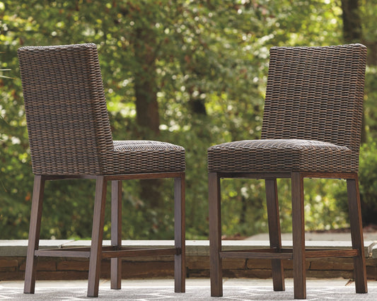 Paradise - Medium Brown - Barstool (Set of 2) - Premium Stool Sets from Ashley Furniture - Just $773.85! Shop now at brett interiors