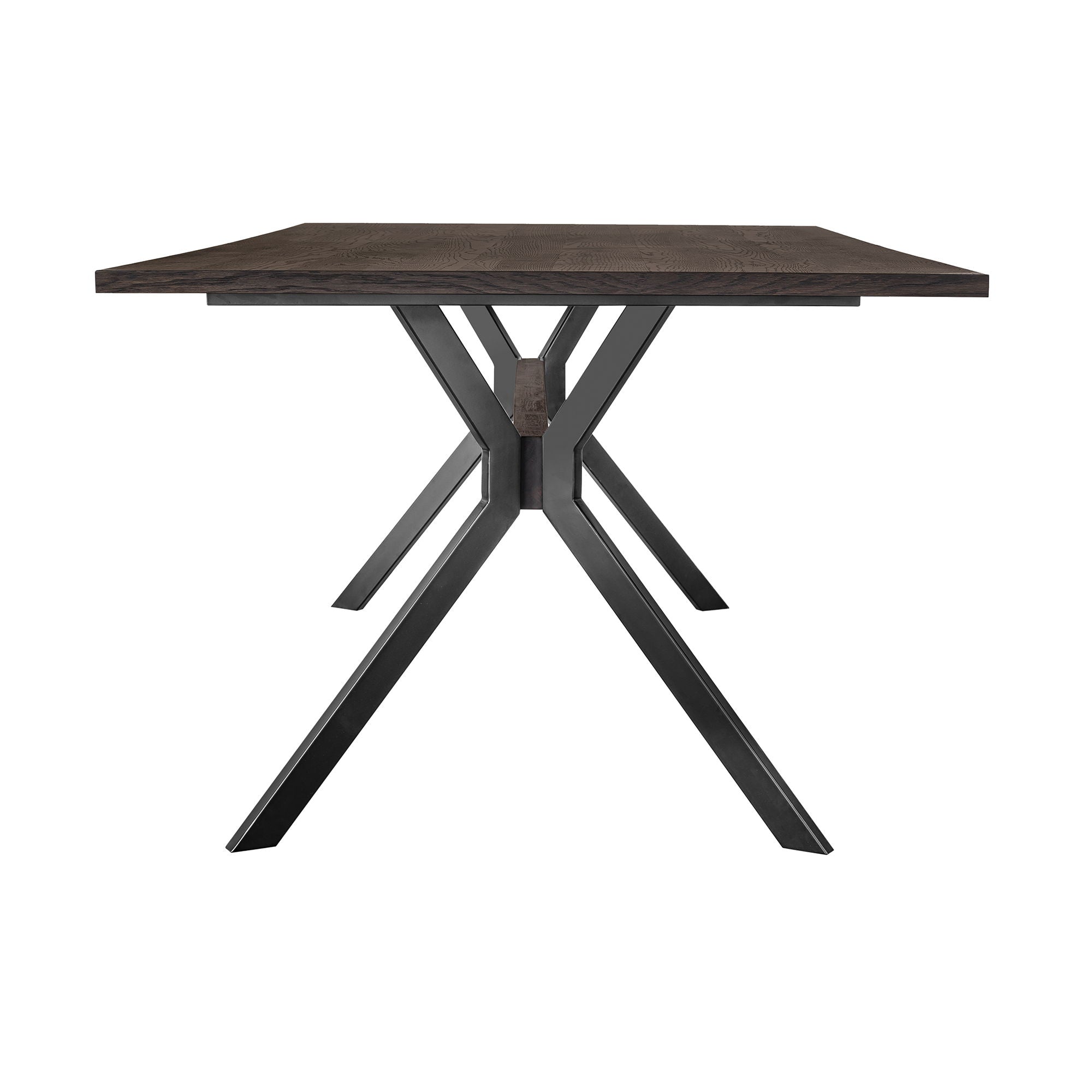 Nevada - Rustic Oak Wood Trestle Base Dining Table - Premium Dining Tables from Armen Living - Just $1007.50! Shop now at brett interiors