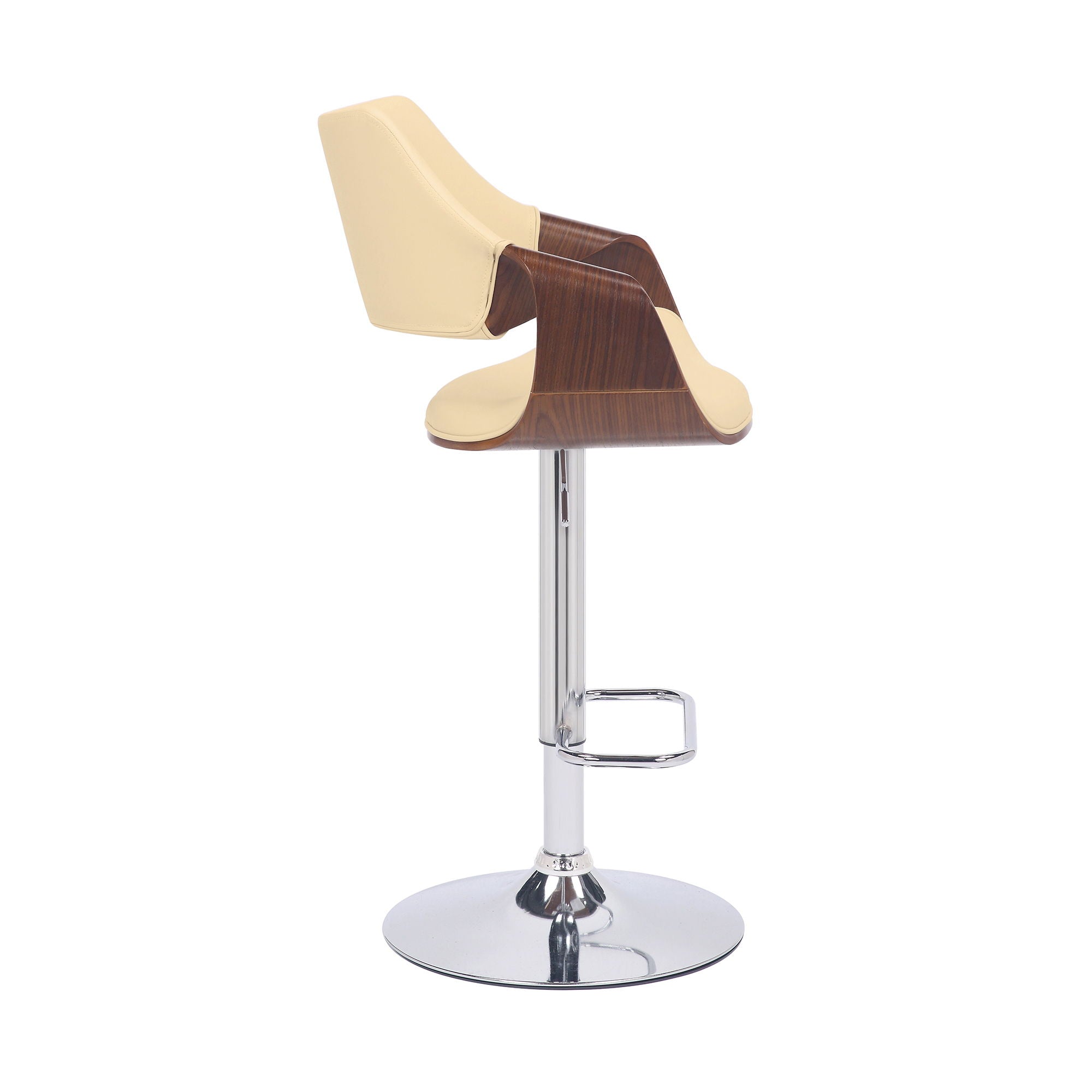 Aspen - Adjustable Bar Stool Chrome Base - Premium Adjustable Height from Armen Living - Just $262.50! Shop now at brett interiors