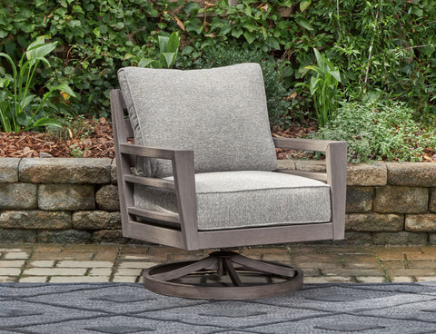 Hillside Barn - Gray / Brown - Swivel Lounge W/ Cushion - Premium Swivel Chairs from Signature Design by Ashley® - Just $1059.38! Shop now at brett interiors