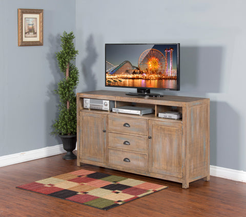 Durango - (S4) Entertainment Wall (66,B,2Xp) - Light Brown - Premium Entertainment Centers from Sunny Designs - Just $2195! Shop now at brett interiors