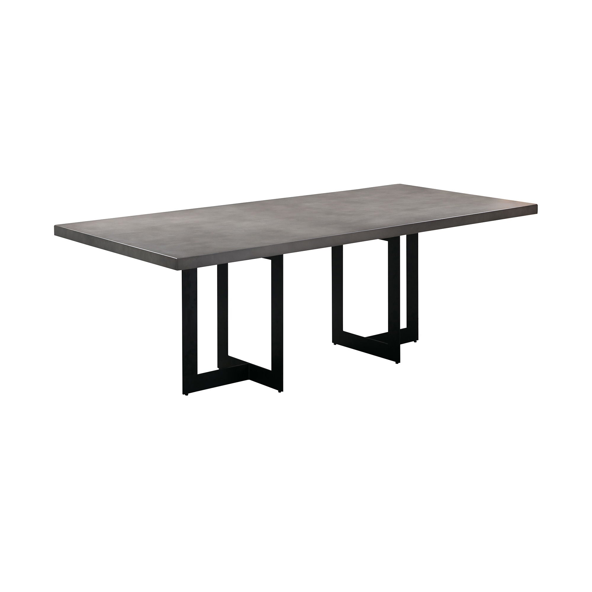 Odet - Rectangular Dining Table - Concrete / Black - Premium Dining Tables from Armen Living - Just $1822.50! Shop now at brett interiors