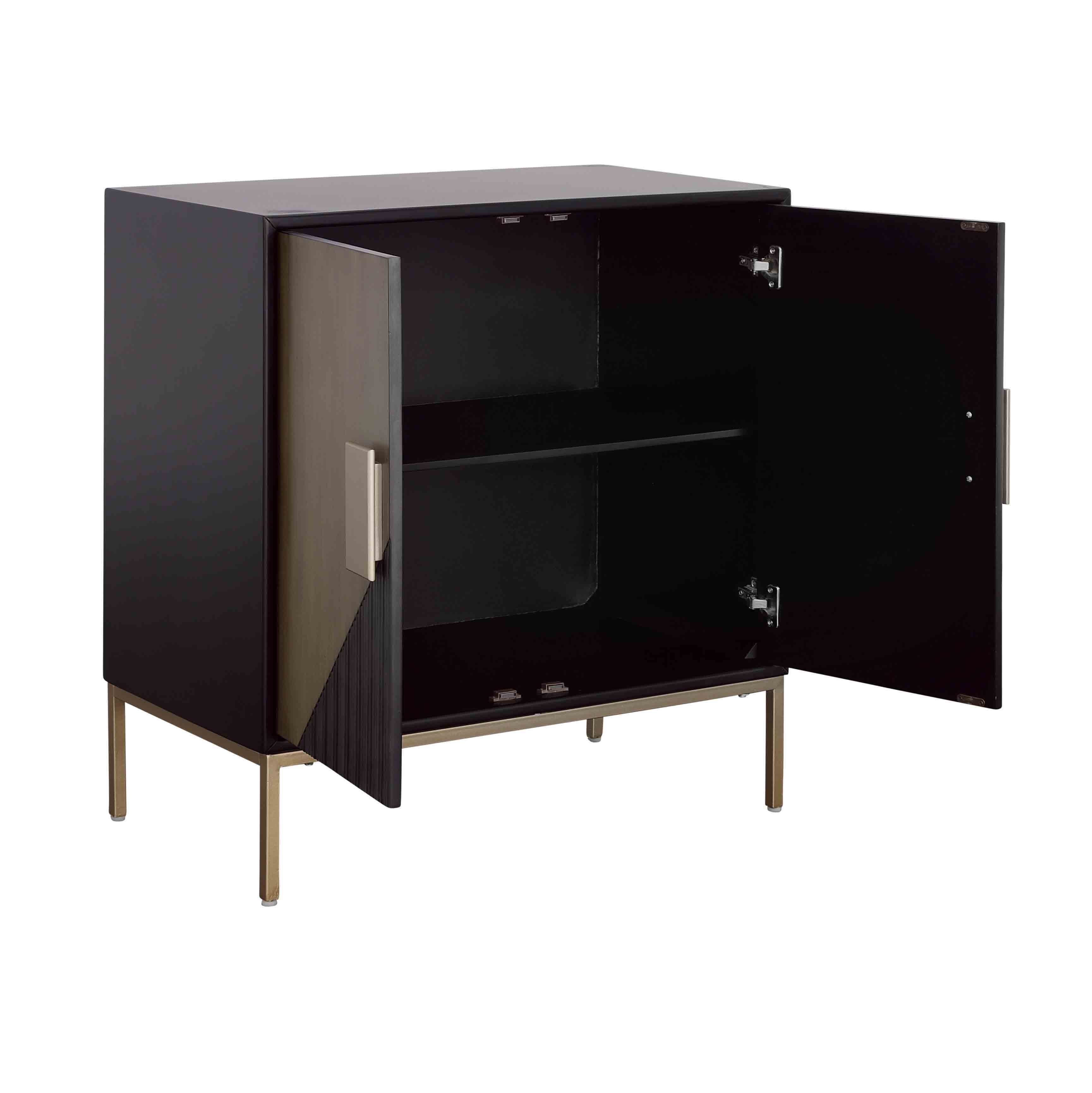 Two Door Cabinet - Midnight Hour / Champagne - Premium Accent Cabinets from Coast2Coast Home - Just $2392.50! Shop now at brett interiors