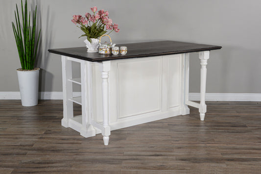 Carriage House - Kitchen Island - White / Dark Brown - Premium Islands & Carts from Sunny Designs - Just $1561! Shop now at brett interiors