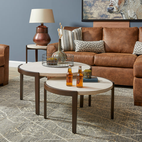 Palette - Occasional Round Coffee Table - Beige - Premium Coffee Tables from Flexsteel - Just $800! Shop now at brett interiors