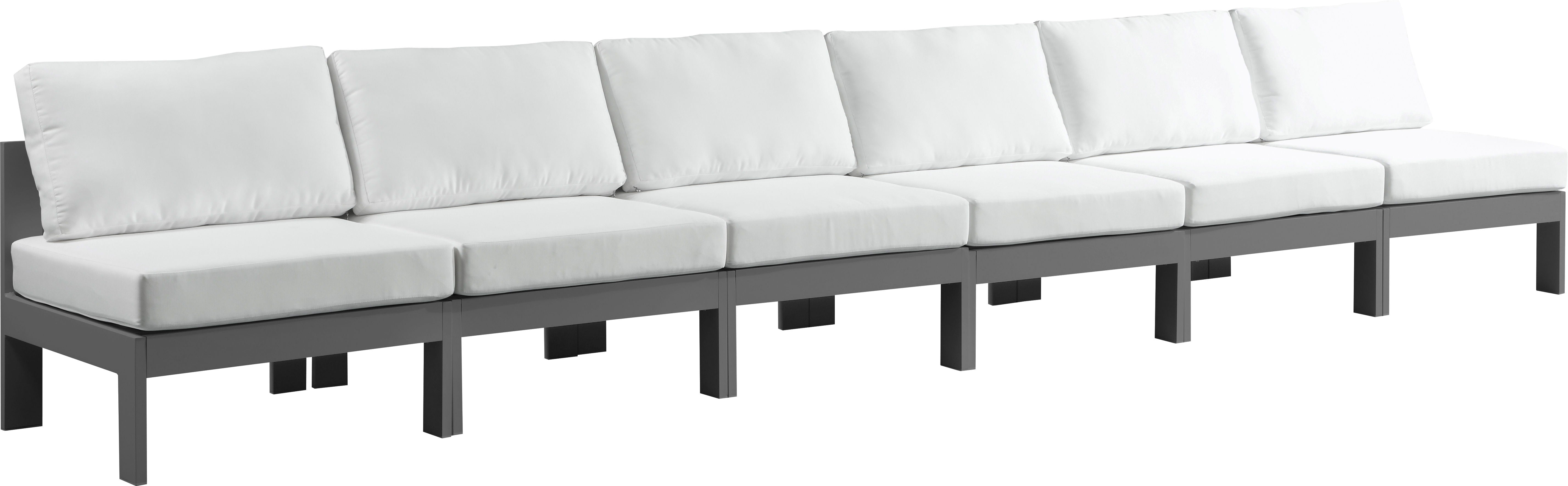 Nizuc - Outdoor Patio Modular Sofa Armless - White - Fabric - Premium Sofas from Meridian Furniture - Just $5175! Shop now at brett interiors