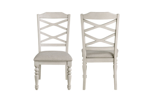 Jennifer - Dining Side Chair (Set of 2) - White - Premium Chair Sets from New Classic - Just $275! Shop now at brett interiors