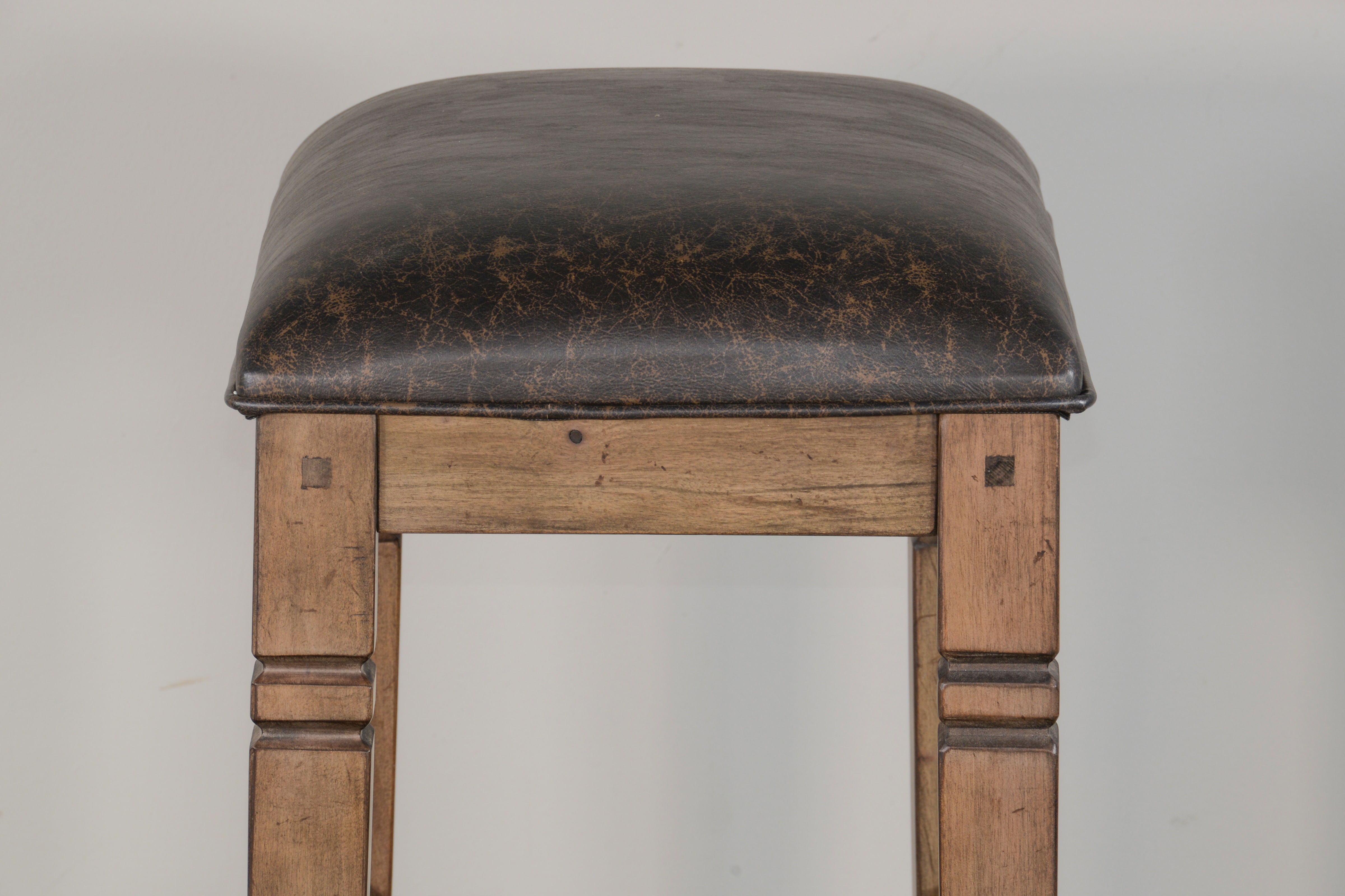 Doe Valley - Backless Stool With Cushion Seat - Brown / Black - Premium Bar Height (28"-30") from Sunny Designs - Just $150! Shop now at brett interiors