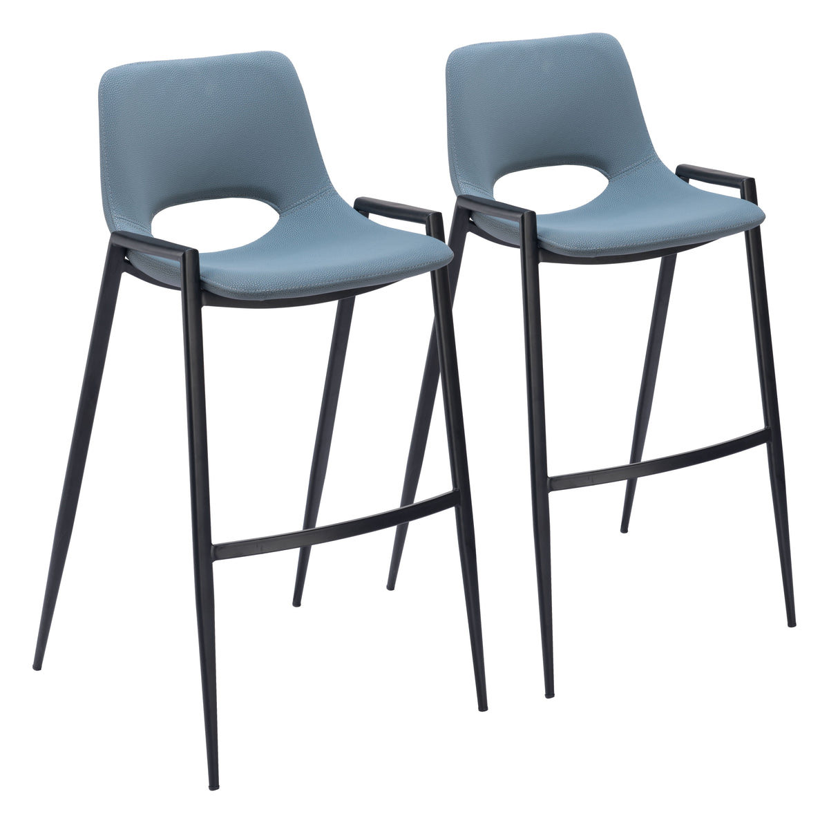 Desi - Bar Chair (Set of 2) - Black - Premium Stool Sets from Zuo Modern - Just $1450! Shop now at brett interiors