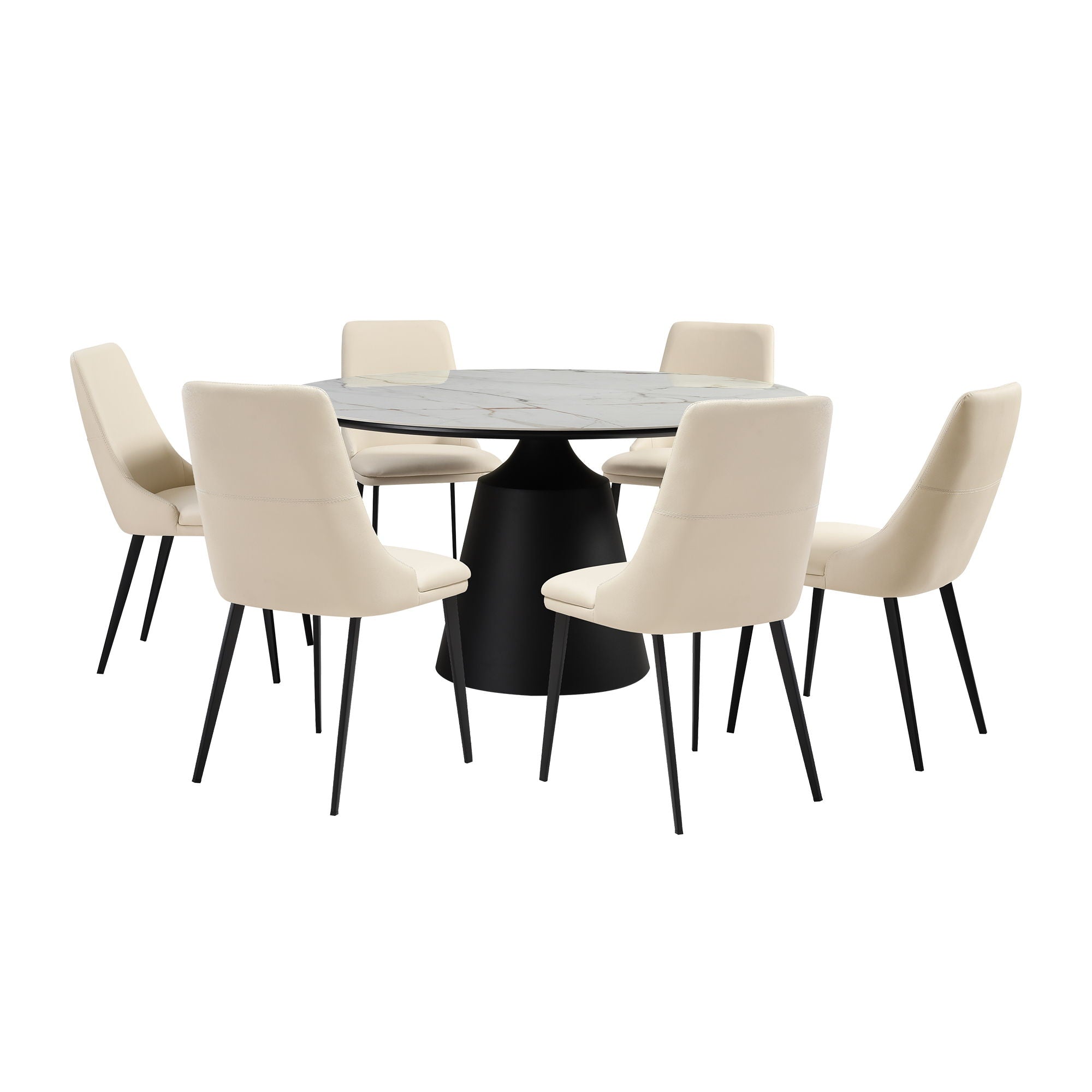 Knox Genesis - Dining Set Stone Top And Chairs - Premium 5 Piece Dining Room Sets from Armen Living - Just $4110! Shop now at brett interiors