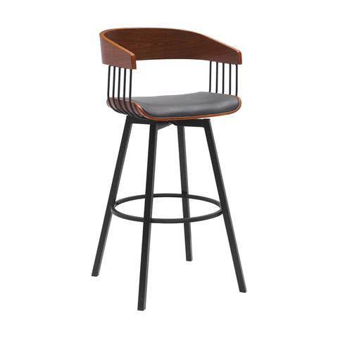 Athena - Swivel Walnut Metal Stool - Premium Counter Height (24"-27") from Armen Living - Just $280! Shop now at brett interiors