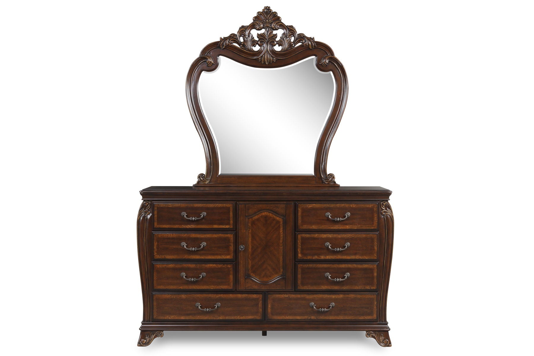 Montecito - Mirror - Cherry - Premium Bedroom Mirrors from New Classic - Just $250! Shop now at brett interiors