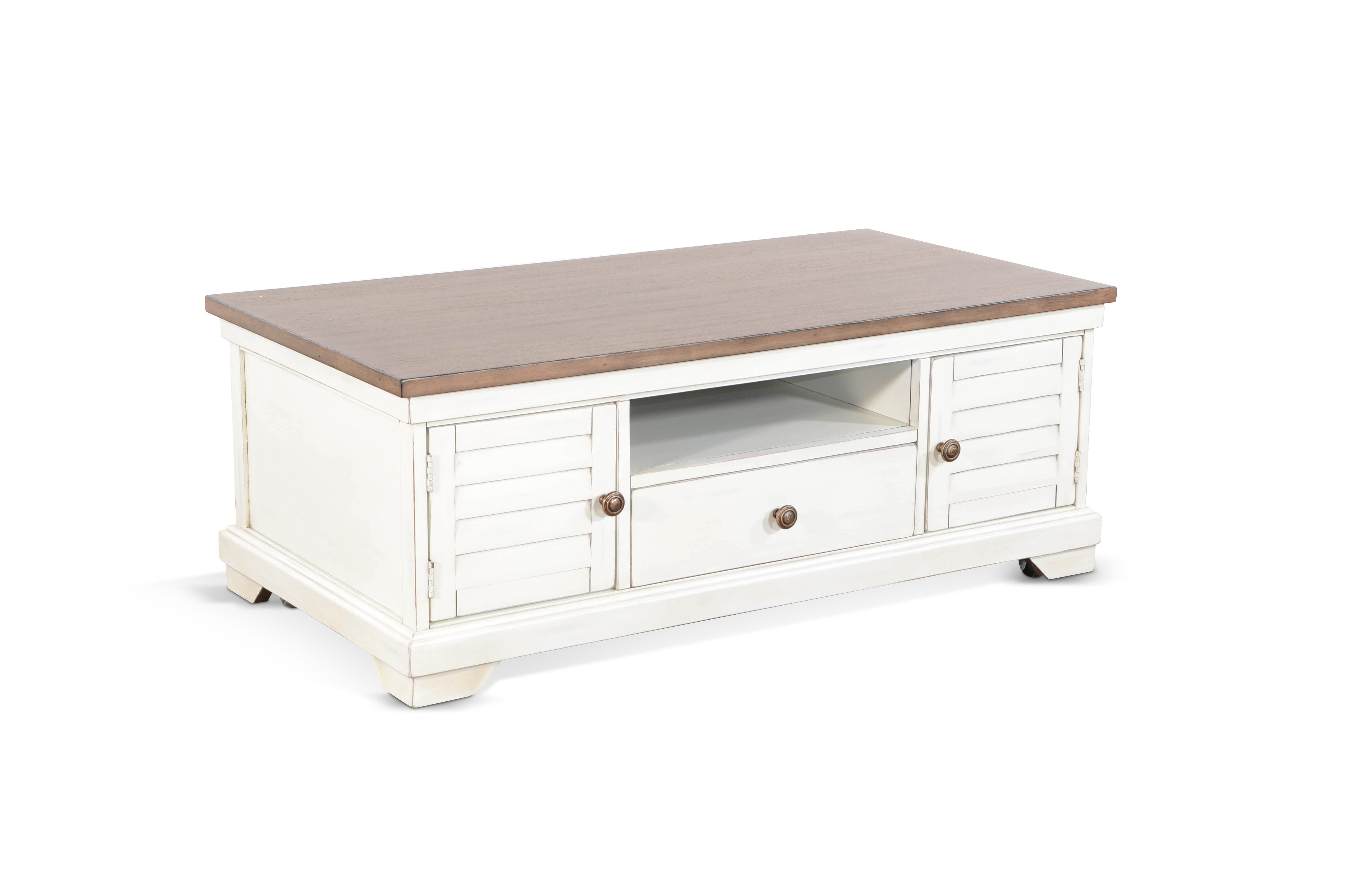 Coffee Table - White / Light Brown - Premium Coffee Tables from Sunny Designs - Just $791! Shop now at brett interiors