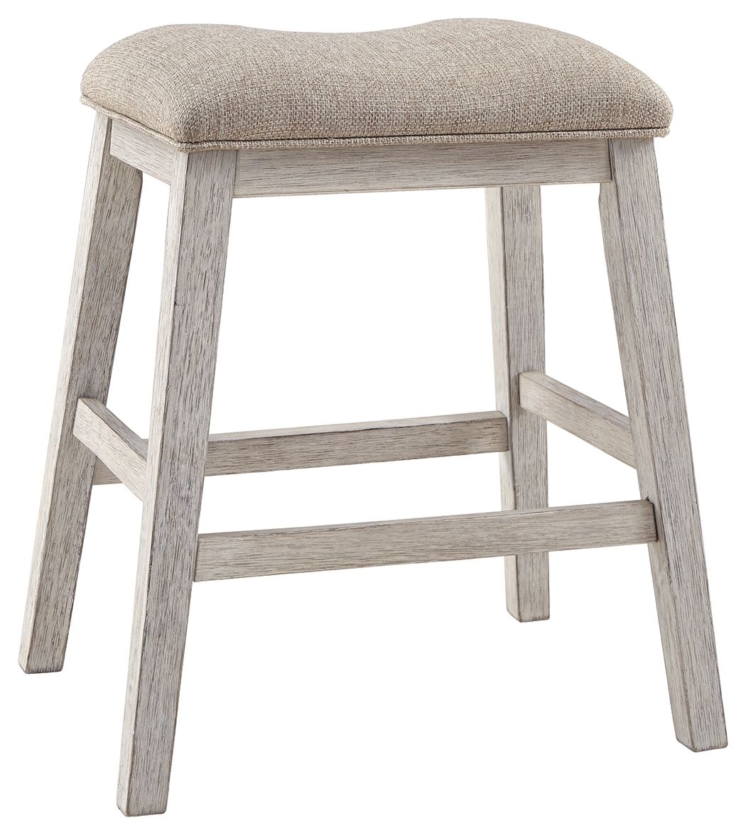 Skempton - White - Upholstered Stool (Set of 2) - Premium Stool Sets from Signature Design by Ashley® - Just $179.05! Shop now at brett interiors