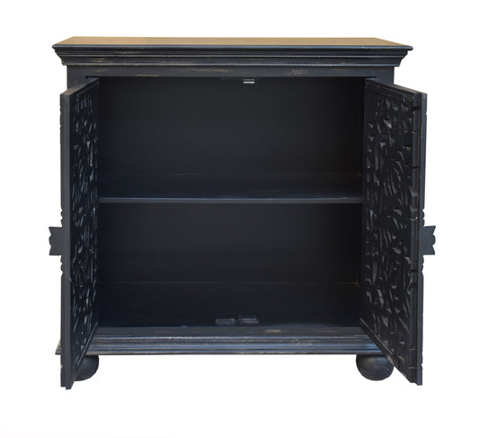 Yasmine - Two Door Cabinet - Black Distressed - Premium Accent Cabinets from Coast2Coast Home - Just $2887.50! Shop now at brett interiors