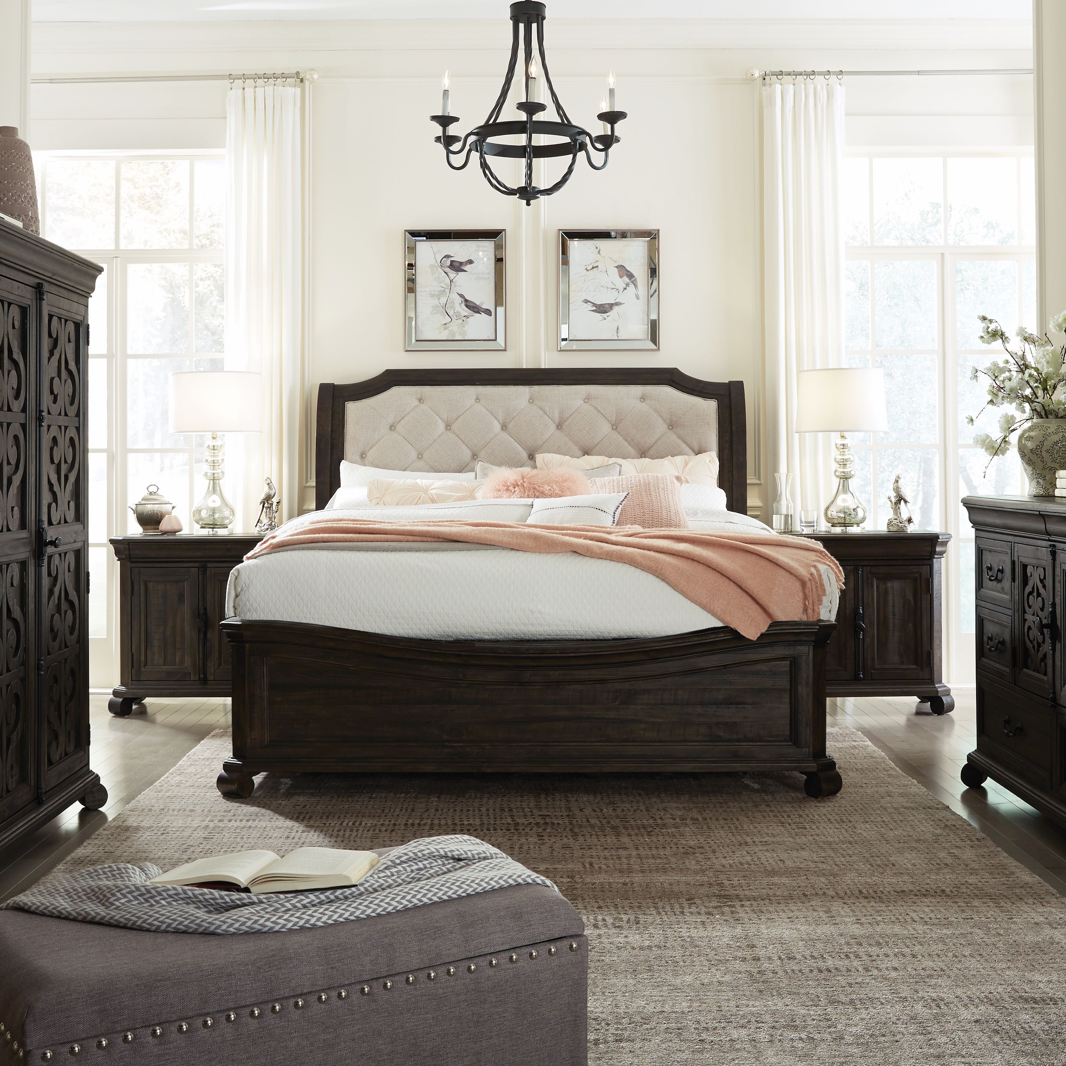 Bellamy - Complete Sleigh Bed With Shaped Footboard - Premium Sleigh Beds from Magnussen Furniture - Just $2507! Shop now at brett interiors