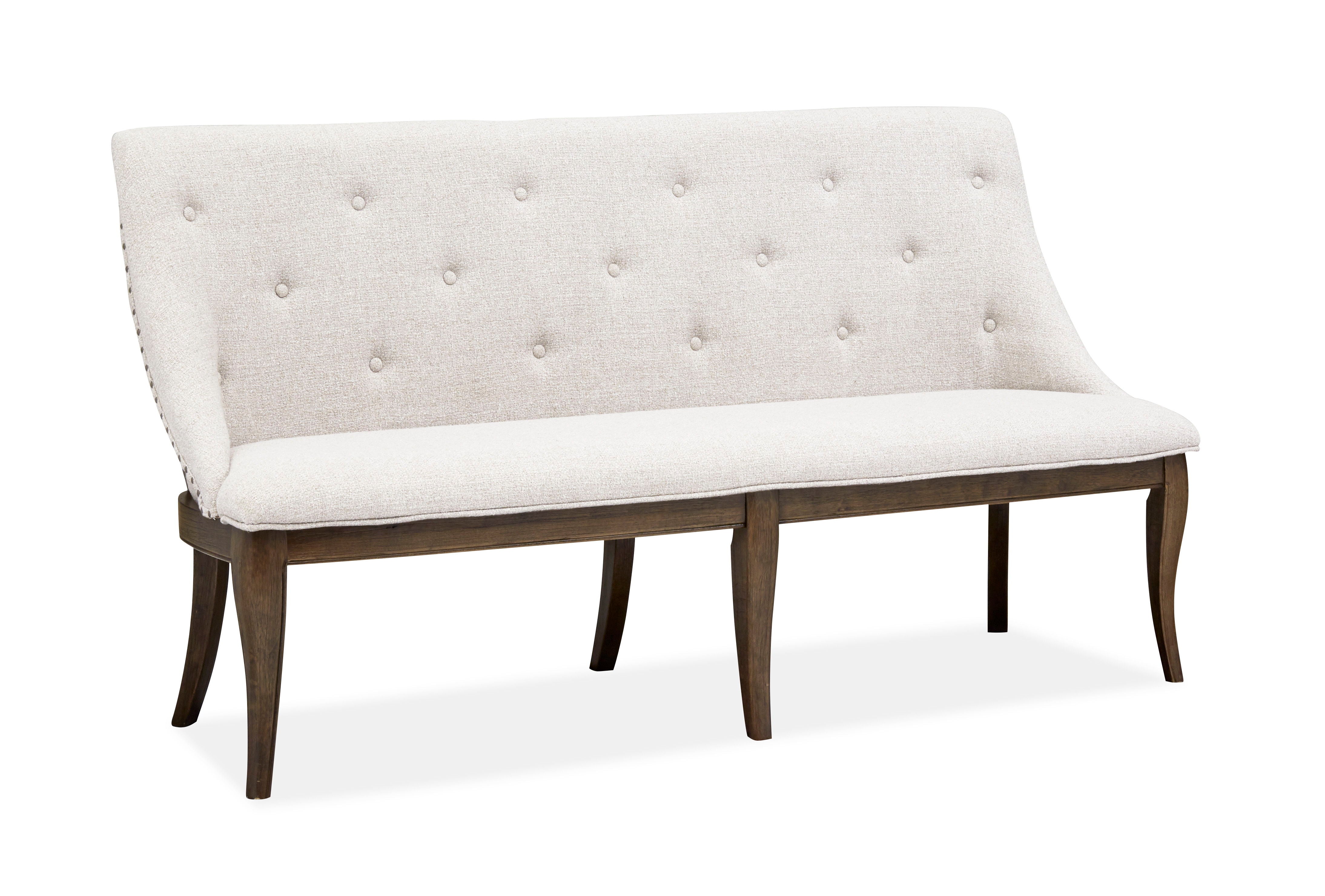 Roxbury Manor - Bench With Upholstered Seat and Back - Homestead Brown - Premium Upholstered Benches from Magnussen Furniture - Just $1079! Shop now at brett interiors