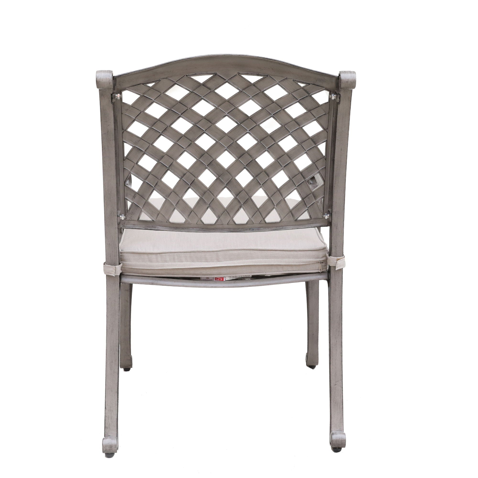 Heritage Grey Outdoor Aluminum Dining Arm Chair With Cushion - Gray - Premium Arm Chairs from Gather Craft - Just $348! Shop now at brett interiors