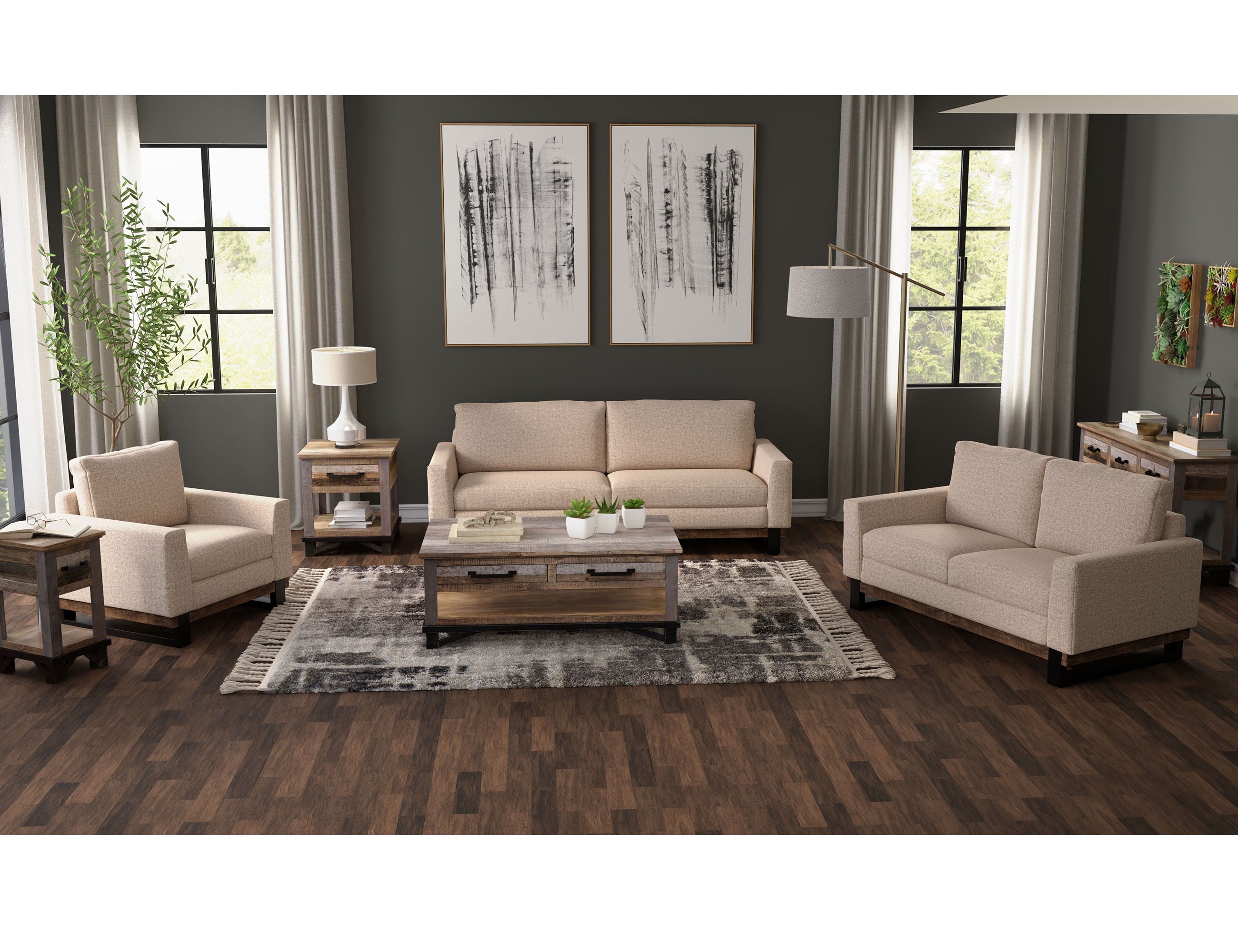 Blackburn - Loveseat - Capuccino Brown - Premium Stationary Loveseats from International Furniture Direct - Just $1247.50! Shop now at brett interiors