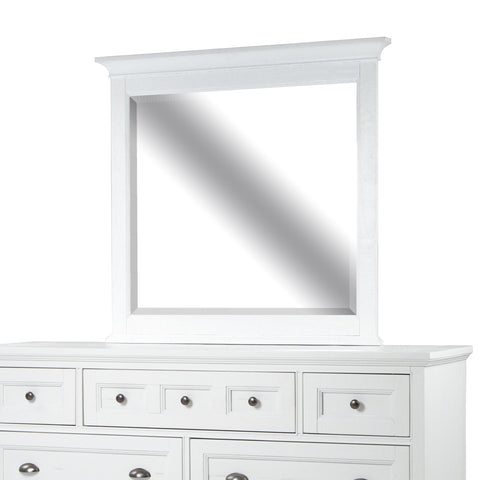 Heron Cove - Landscape Mirror - Chalk White - Premium Landscape Mirrors from Magnussen Furniture - Just $319! Shop now at brett interiors