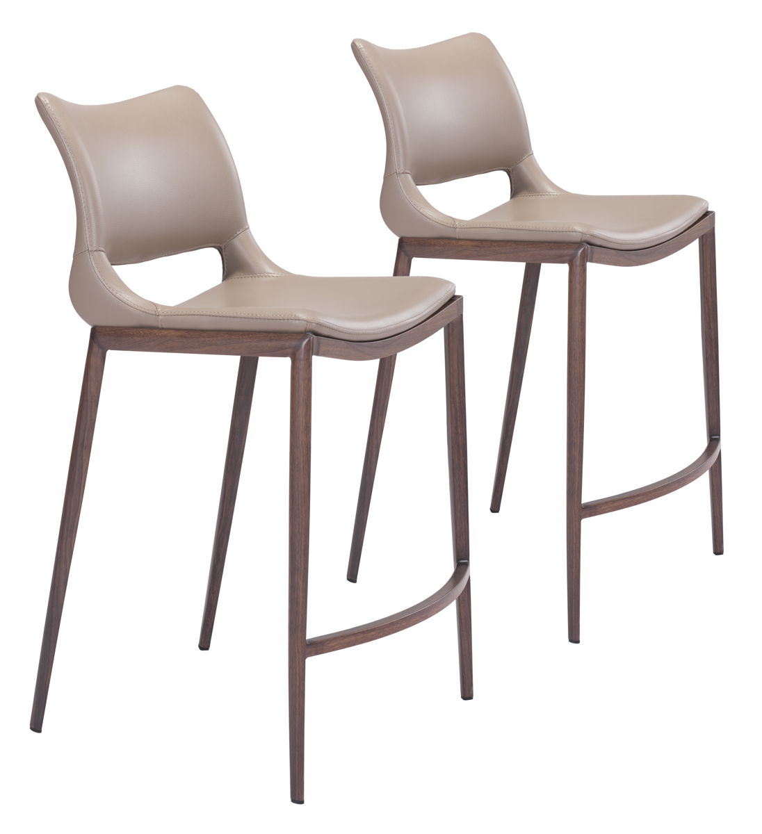 Ace - Counter Chair (Set of 2) - Walnut Legs - Premium Chair Sets from Zuo Modern - Just $1500! Shop now at brett interiors