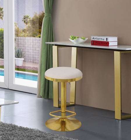 Brody - Adjustable Stool, Gold Base - Premium Adjustable Stools from Meridian Furniture - Just $337.50! Shop now at brett interiors