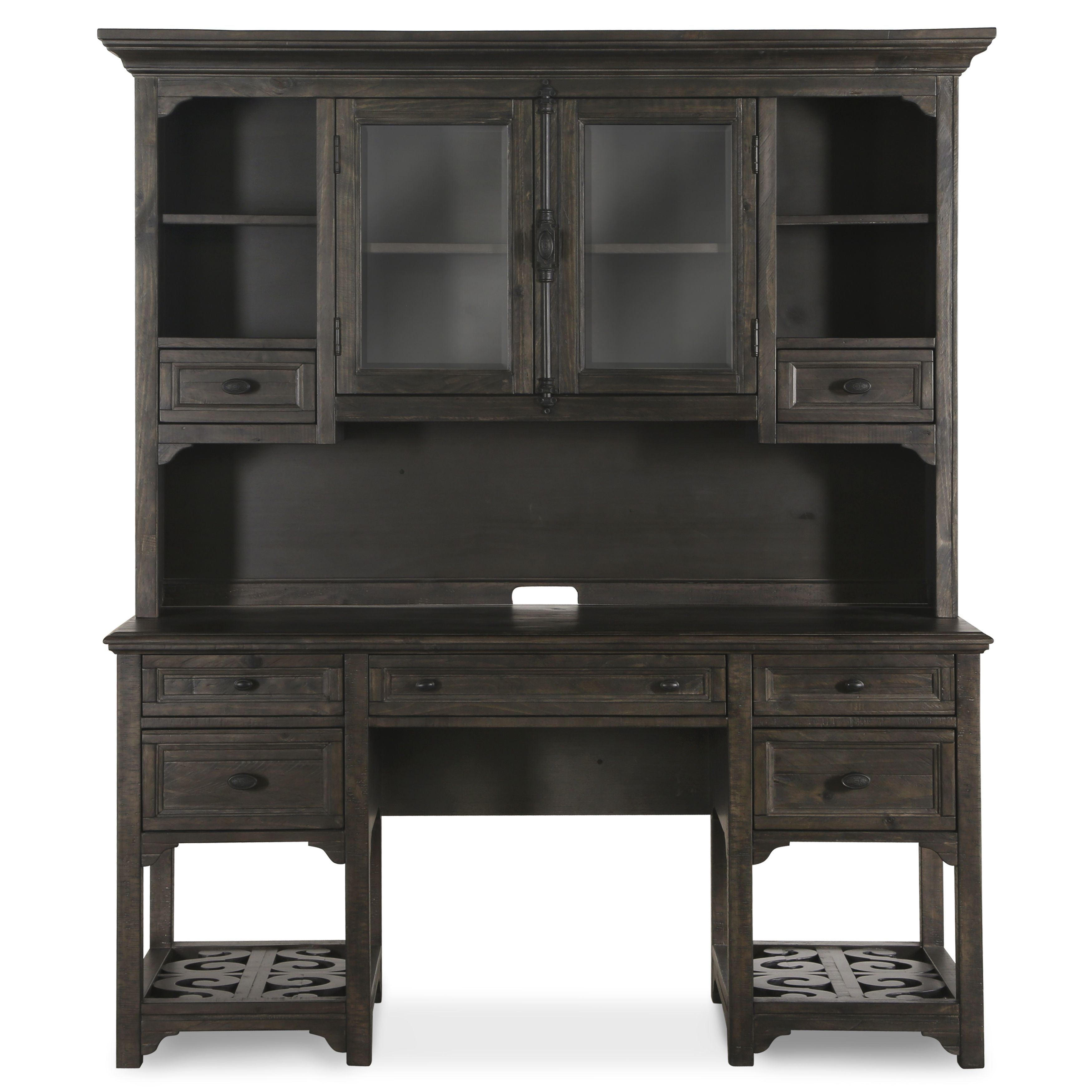 Bellamy - Desk With Hutch - Peppercorn - Premium Writing Desks from Magnussen Furniture - Just $3178! Shop now at brett interiors