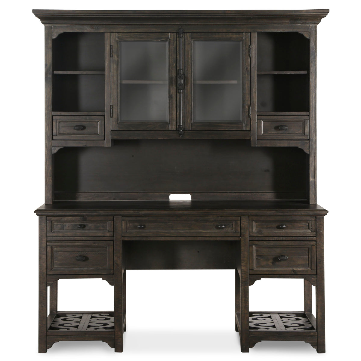 Bellamy - Desk With Hutch - Peppercorn - Premium Writing Desks from Magnussen Furniture - Just $3178! Shop now at brett interiors