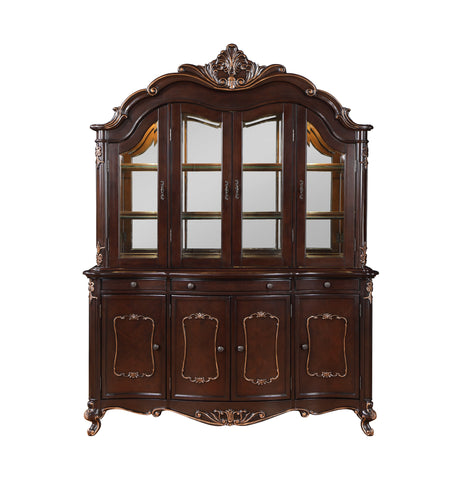 Constantine - China Cabinet Top - Cherry - Premium Hutches from New Classic - Just $1497.50! Shop now at brett interiors