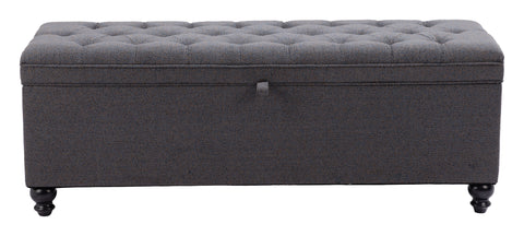 Halifax - Storage Bench - Gravel Gray - Premium Storage Benches from Zuo Modern - Just $1125! Shop now at brett interiors