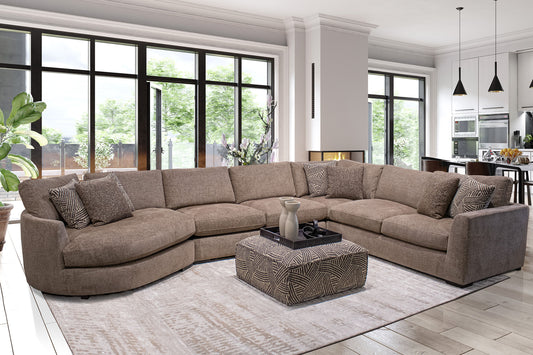 The Bump - 4 Piece Modular Sectional - Alistair Fossil - Premium Stationary Sectionals from Parker Living - Just $4247.50! Shop now at brett interiors