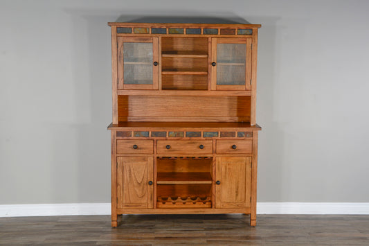 Sedona - Buffet & Hutch - Rustic Oak - Premium Hutches & Buffets from Sunny Designs - Just $1721! Shop now at brett interiors