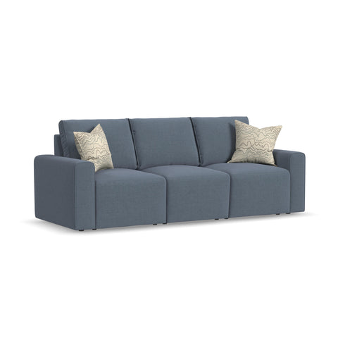 Dawson - Stationary Sofa - Blue - Premium Stationary Sofas from Flexsteel - Just $1937.50! Shop now at brett interiors