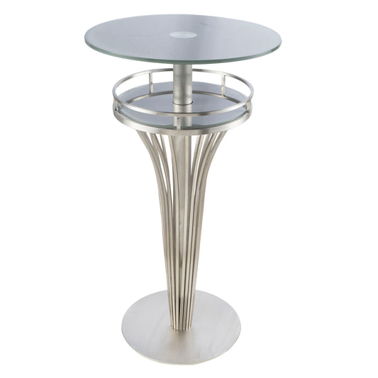 Yukon - Contemporary Bar Table - Gray Frosted - Premium Bar Tables from Armen Living - Just $727.50! Shop now at brett interiors