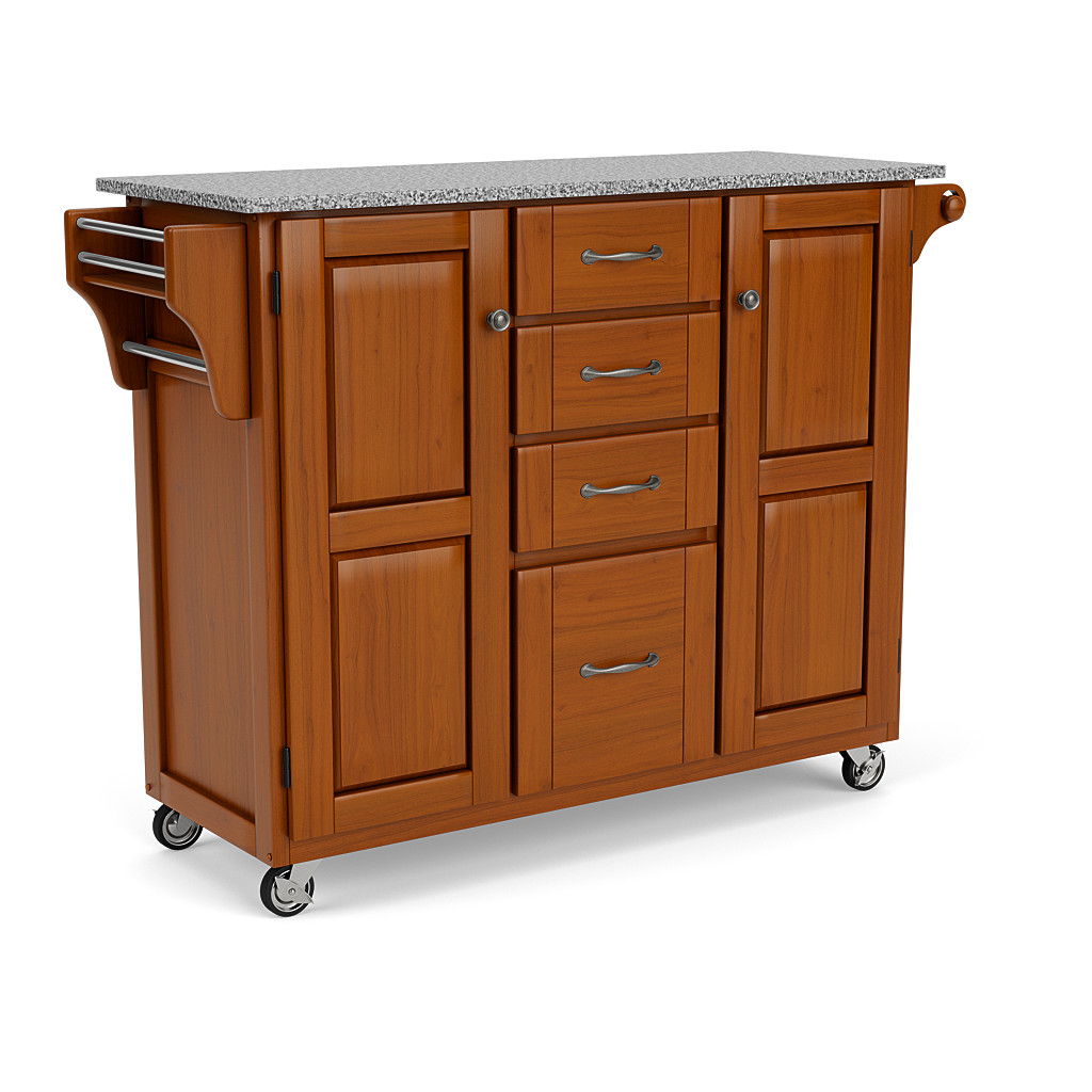 Create-A-Cart - Kitchen Cart - Pepper Granite Top - Premium Islands & Carts from Homestyles - Just $1372.48! Shop now at brett interiors