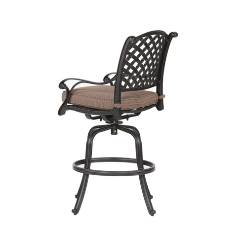 Patio Outdoor Aluminum Bar Stool With Cushion (Set of 2) - Premium Chair Sets from Gather Craft - Just $1080! Shop now at brett interiors