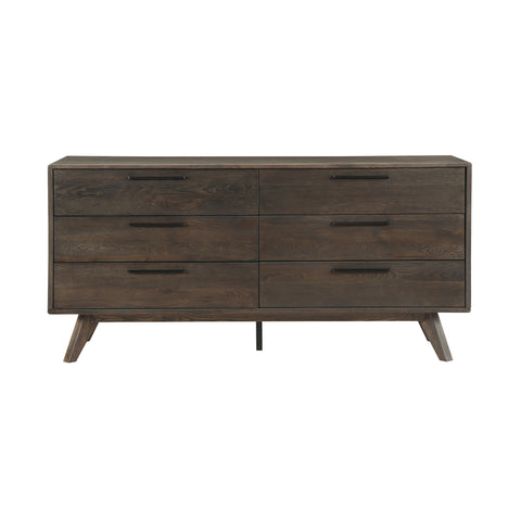 Astoria - Dresser For Bedroom With 6 Drawers - Oak - Premium Dressers from Armen Living - Just $1512.50! Shop now at brett interiors