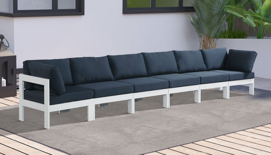 Nizuc - Outdoor Patio Modular Sofa With Frame - Navy - Premium Sofas from Meridian Furniture - Just $5375! Shop now at brett interiors