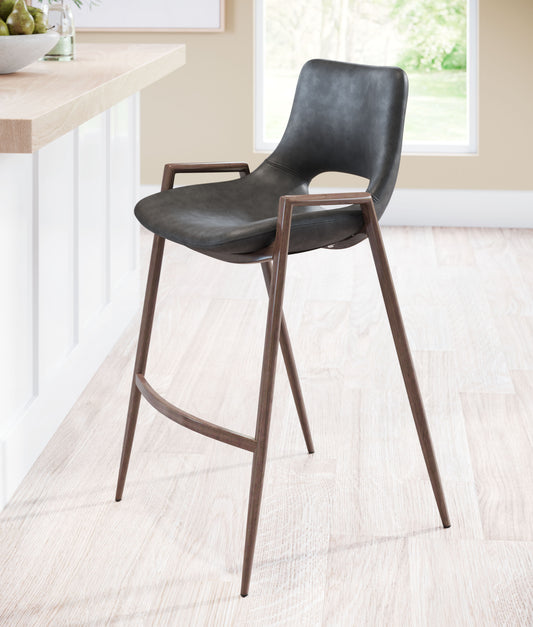 Desi - Counter Stool (Set of 2) Walnut Legs - Premium Stool Sets from Zuo Modern - Just $1400! Shop now at brett interiors