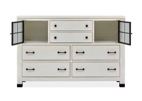 Harper Springs - Door Dresser - Silo White - Premium Dressers from Magnussen Furniture - Just $1709! Shop now at brett interiors